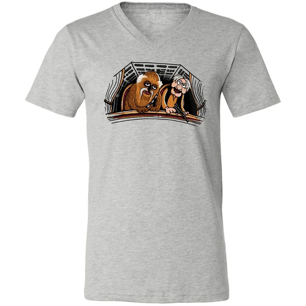 Unisex V-Neck T-Shirt - R3ASTY1R - Athletic Heather - 7