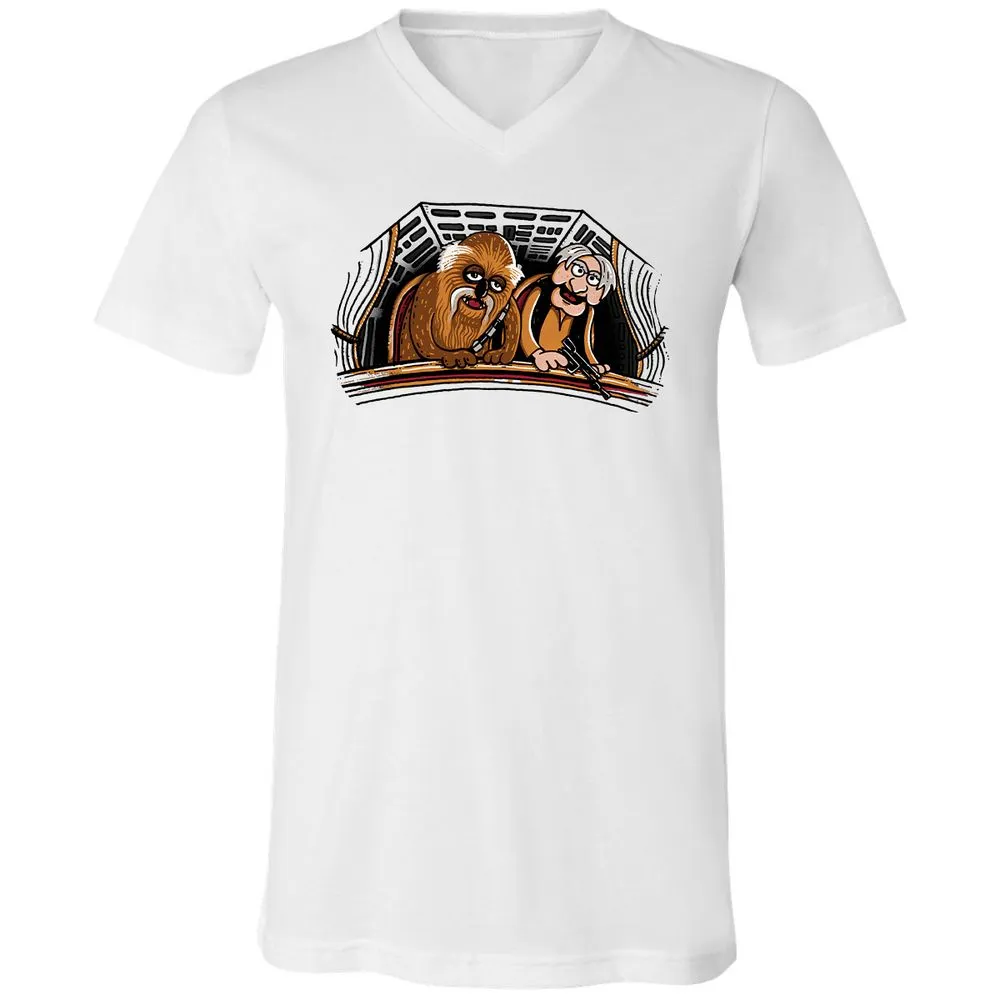 Unisex V-Neck T-Shirt - R3ASTY1R - White - 5