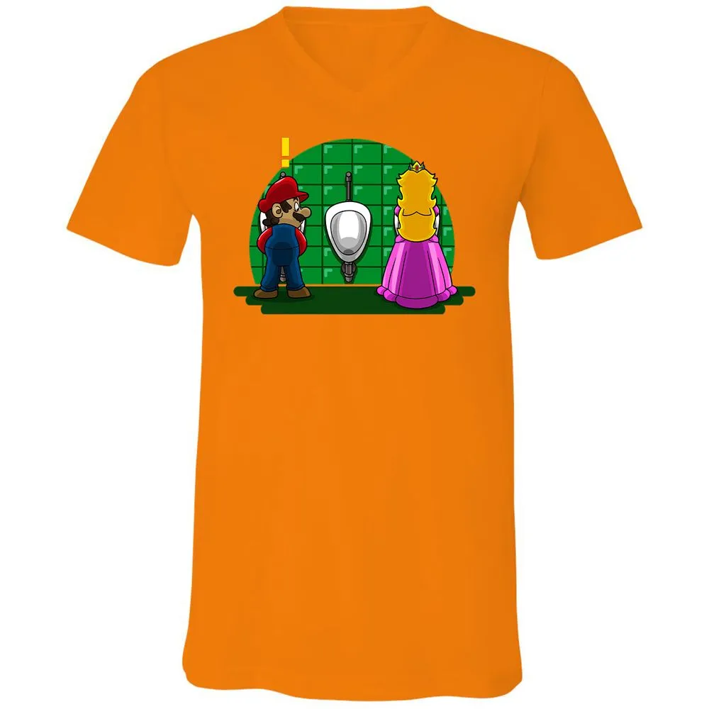 Unisex V-Neck T-Shirt - SSHLUPAG - Orange - 11