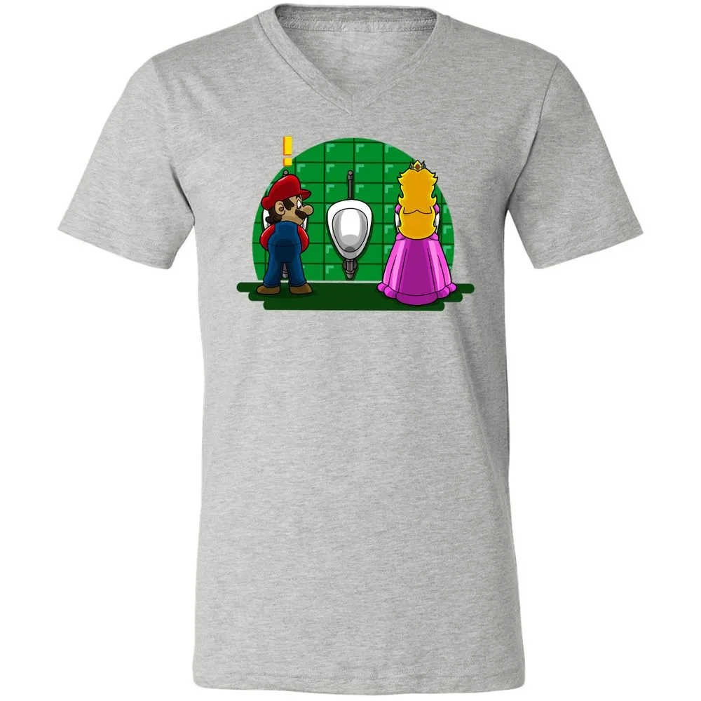 Unisex V-Neck T-Shirt - SSHLUPAG - Athletic Heather - 7