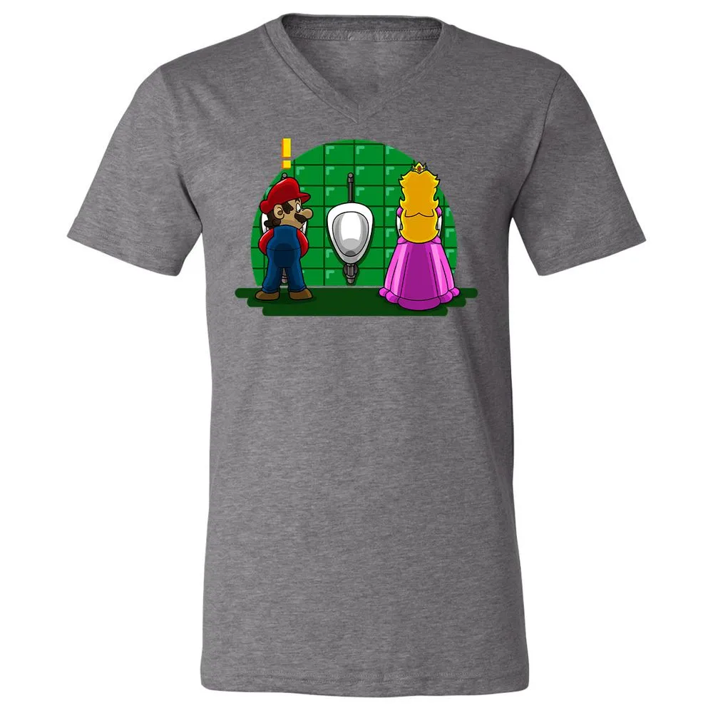 Unisex V-Neck T-Shirt - SSHLUPAG - Deep Heather - 13