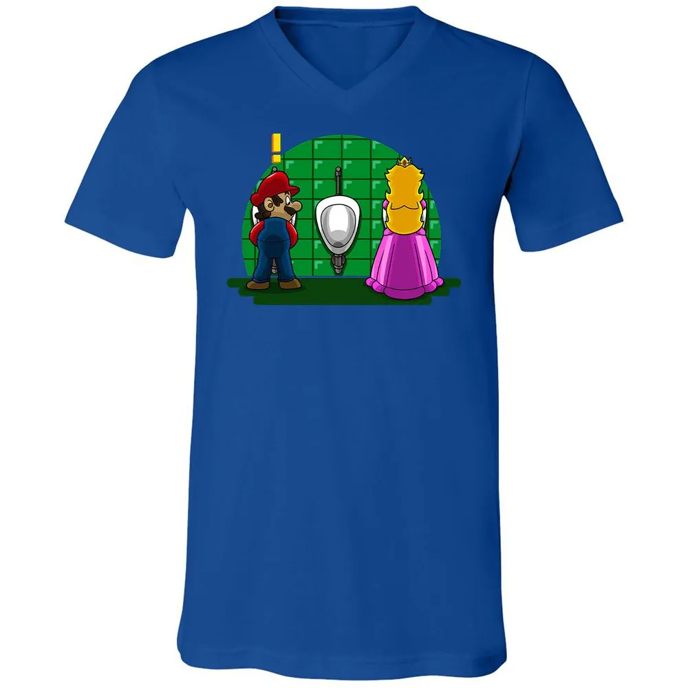 Unisex V-Neck T-Shirt - SSHLUPAG - True Royal - 4