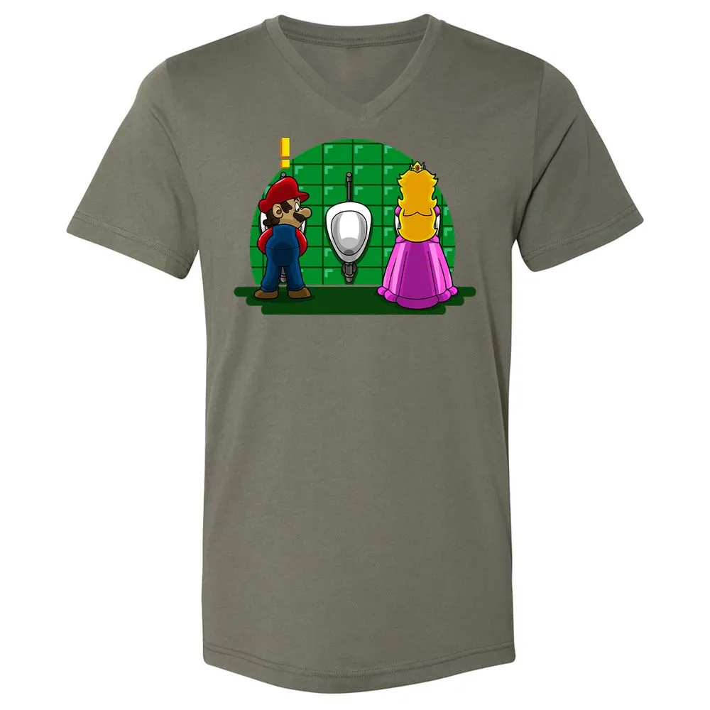 Unisex V-Neck T-Shirt - SSHLUPAG - Military Green - 10