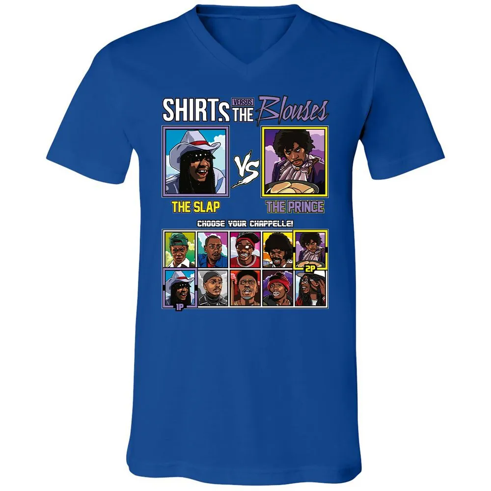 Unisex V-Neck T-Shirt - JFH958CB - True Royal - 4