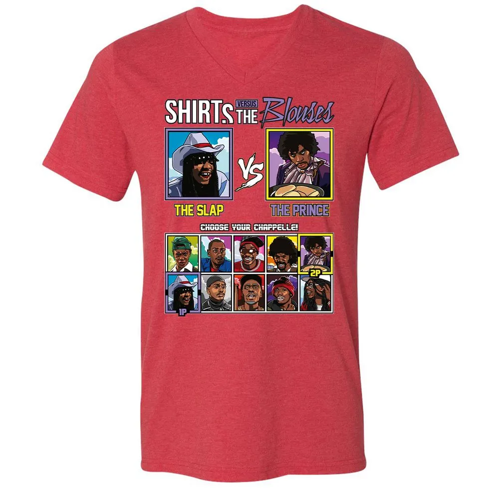 Unisex V-Neck T-Shirt - JFH958CB - Heather Red - 16