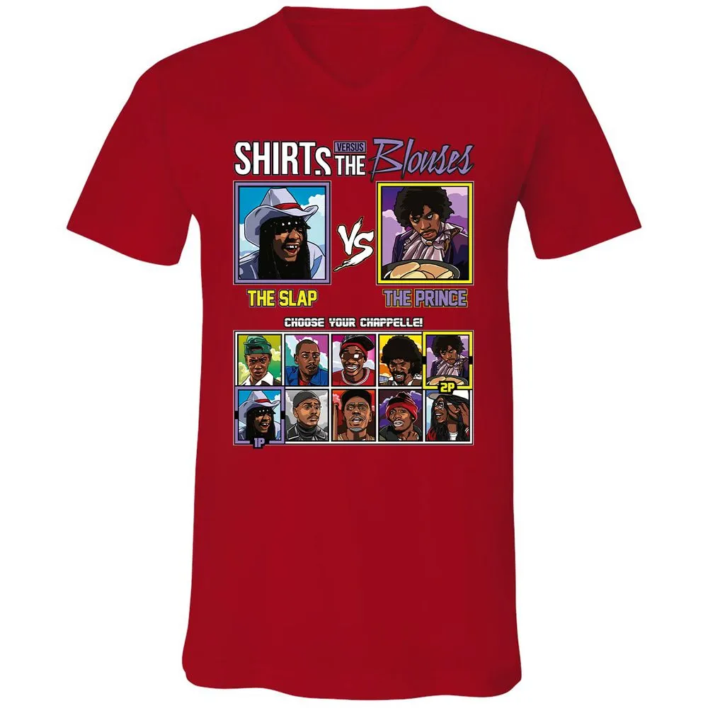 Unisex V-Neck T-Shirt - JFH958CB - Red - 3
