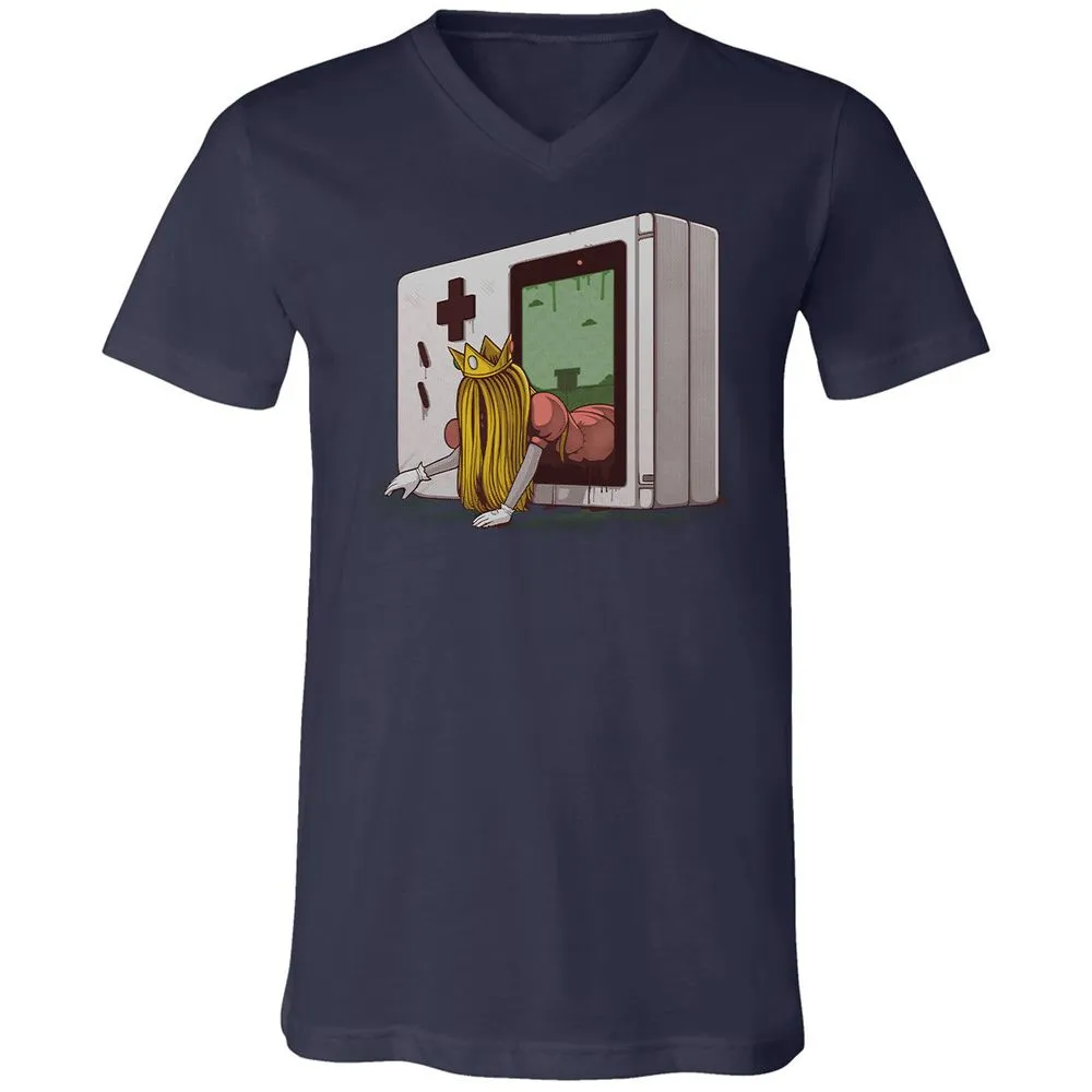 Unisex V-Neck T-Shirt - 56XWS7CM - Navy - 2