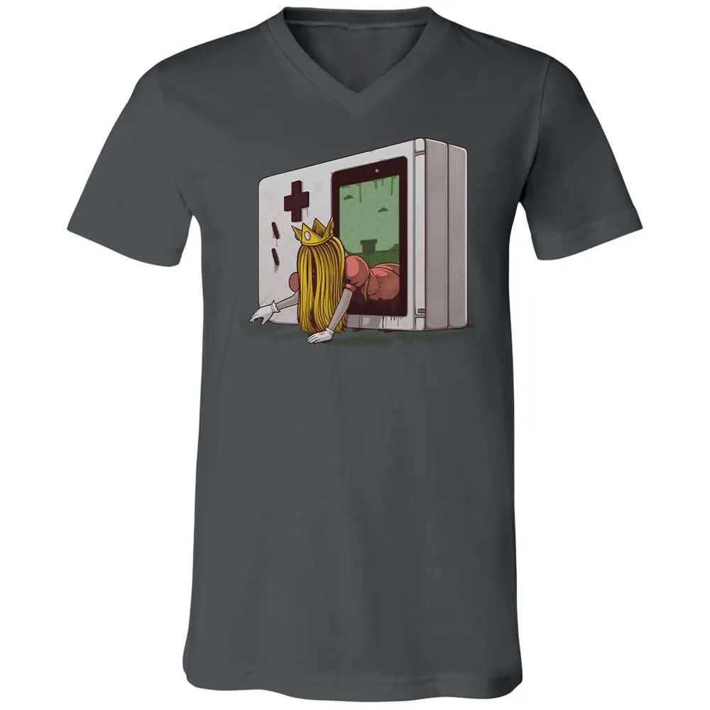 Unisex V-Neck T-Shirt - 56XWS7CM - Asphalt - 12
