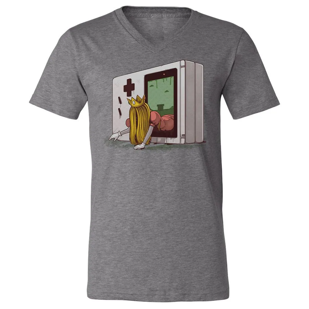 Unisex V-Neck T-Shirt - 56XWS7CM - Deep Heather - 13