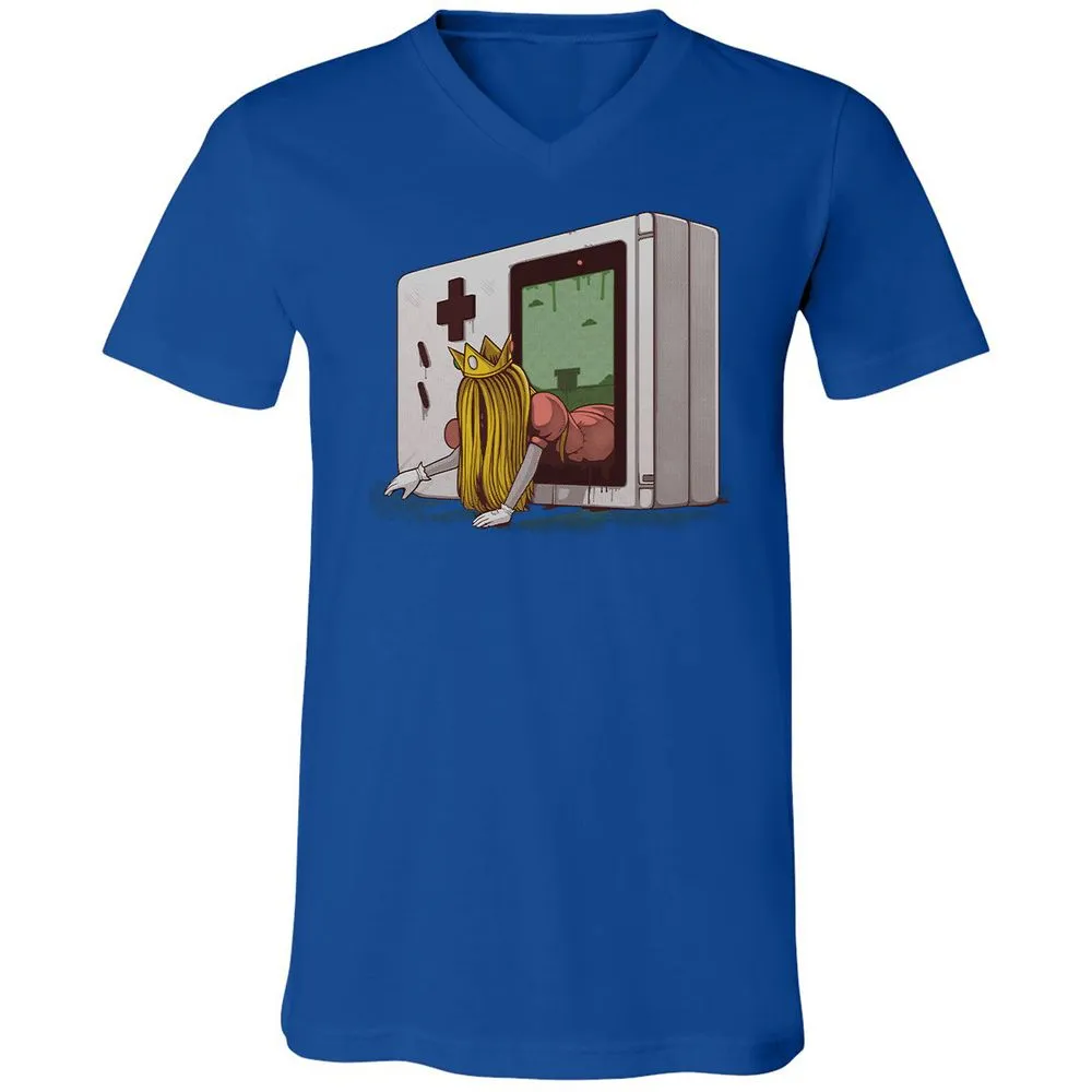 Unisex V-Neck T-Shirt - 56XWS7CM - True Royal - 4