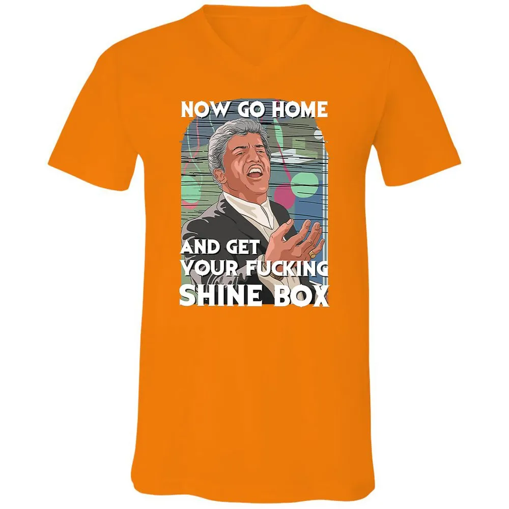 Unisex V-Neck T-Shirt - WZFUVMS7 - Orange - 11