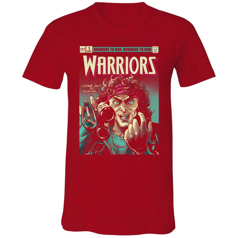Unisex V-Neck T-Shirt - UE4J8LM5 - Red - 3