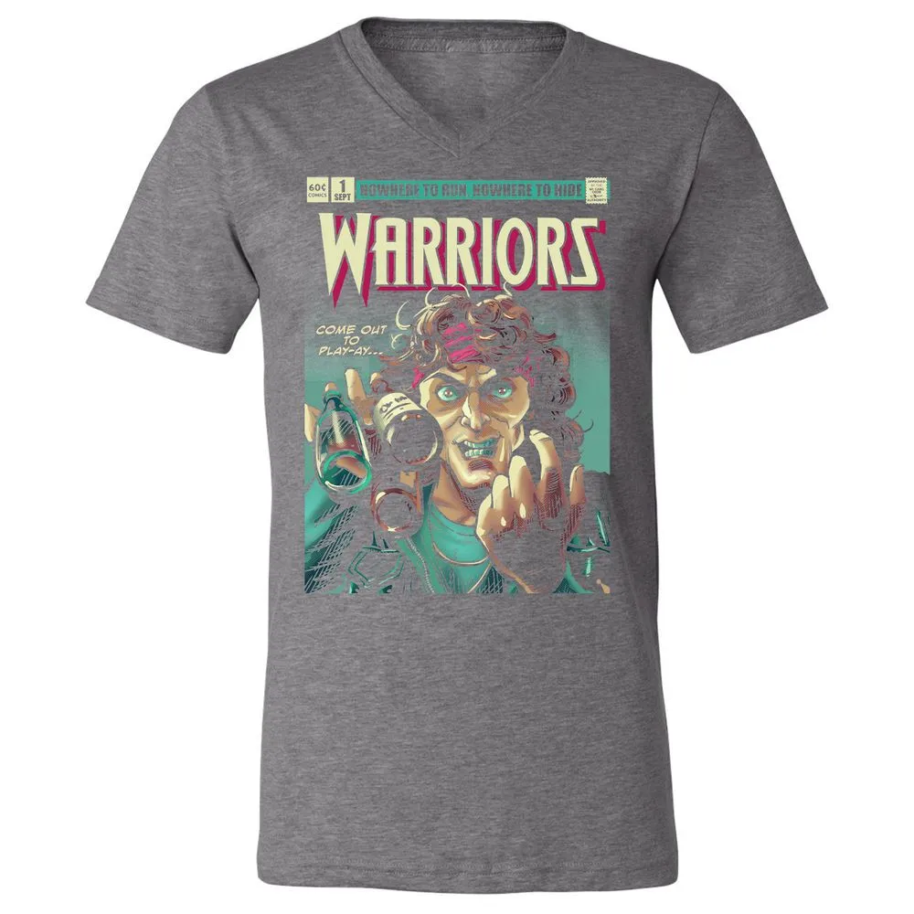 Unisex V-Neck T-Shirt - UE4J8LM5 - Deep Heather - 13