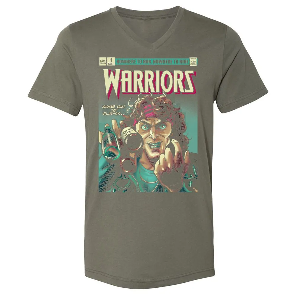 Unisex V-Neck T-Shirt - UE4J8LM5 - Military Green - 10