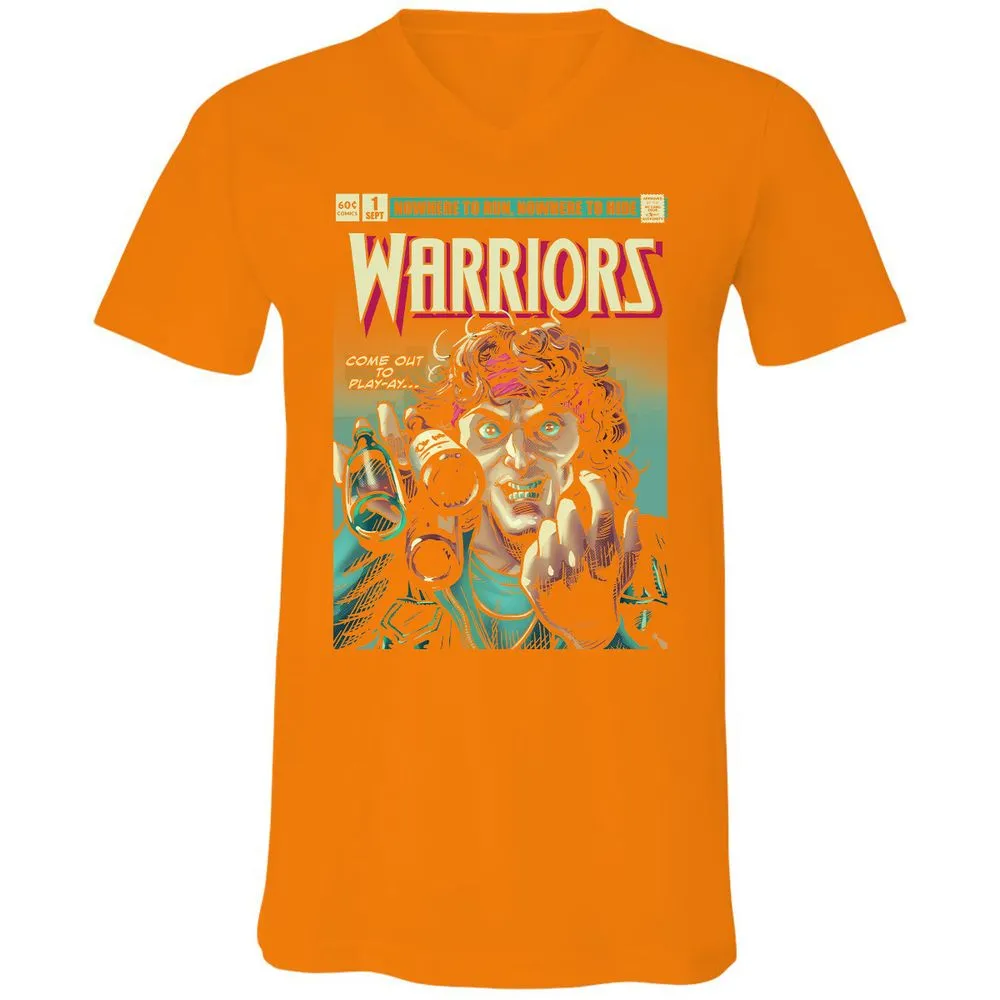 Unisex V-Neck T-Shirt - UE4J8LM5 - Orange - 11