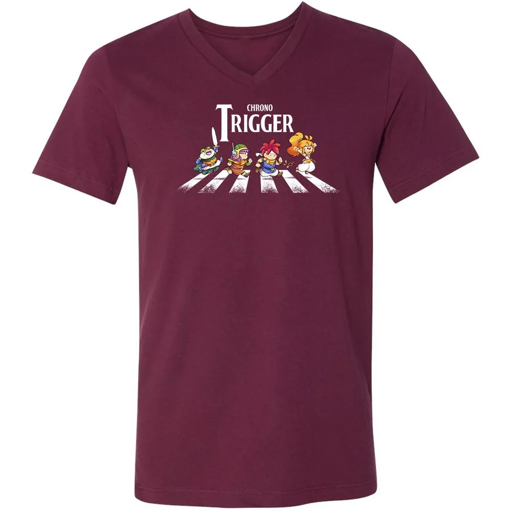 Unisex V-Neck T-Shirt - A8PS1XJ5 - Maroon - 6