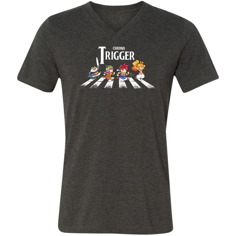 Unisex V-Neck T-Shirt - A8PS1XJ5 - Dark Grey Heather - 8