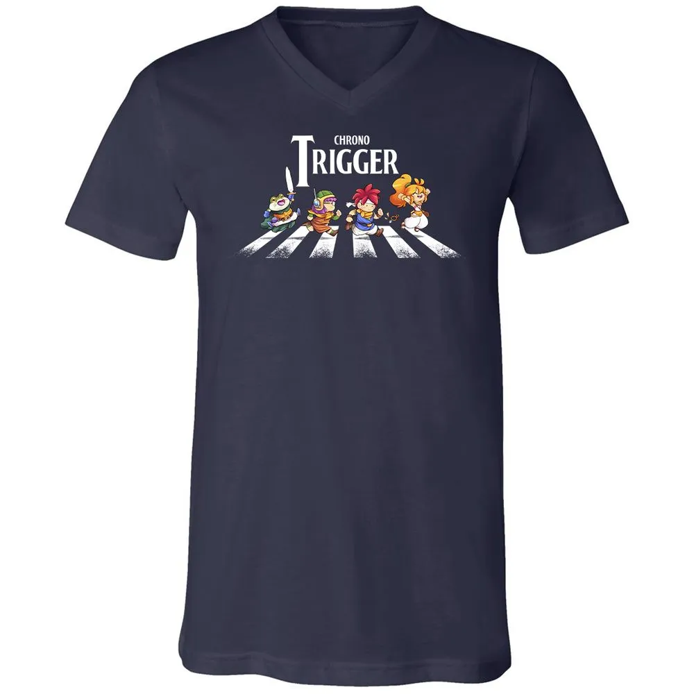 Unisex V-Neck T-Shirt - A8PS1XJ5 - Navy - 2