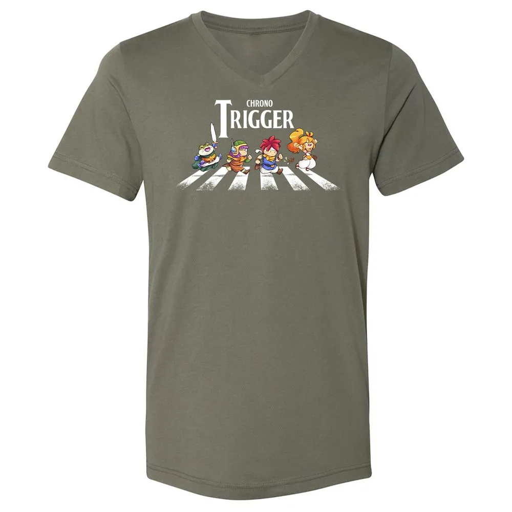 Unisex V-Neck T-Shirt - A8PS1XJ5 - Military Green - 10