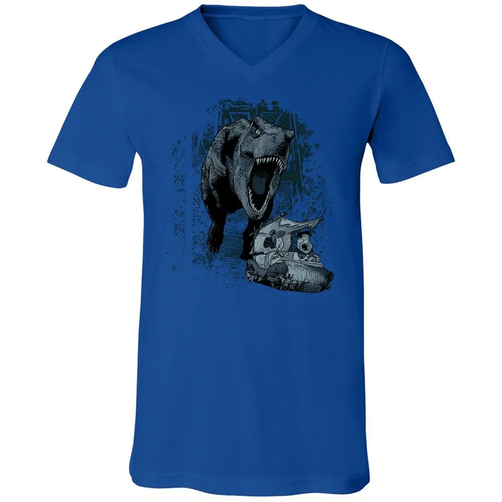 Unisex V-Neck T-Shirt - JED8Y4XD - True Royal - 4