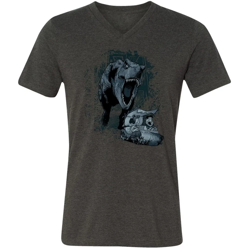 Unisex V-Neck T-Shirt - JED8Y4XD - Dark Grey Heather - 8