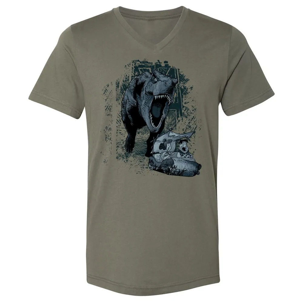 Unisex V-Neck T-Shirt - JED8Y4XD - Military Green - 10