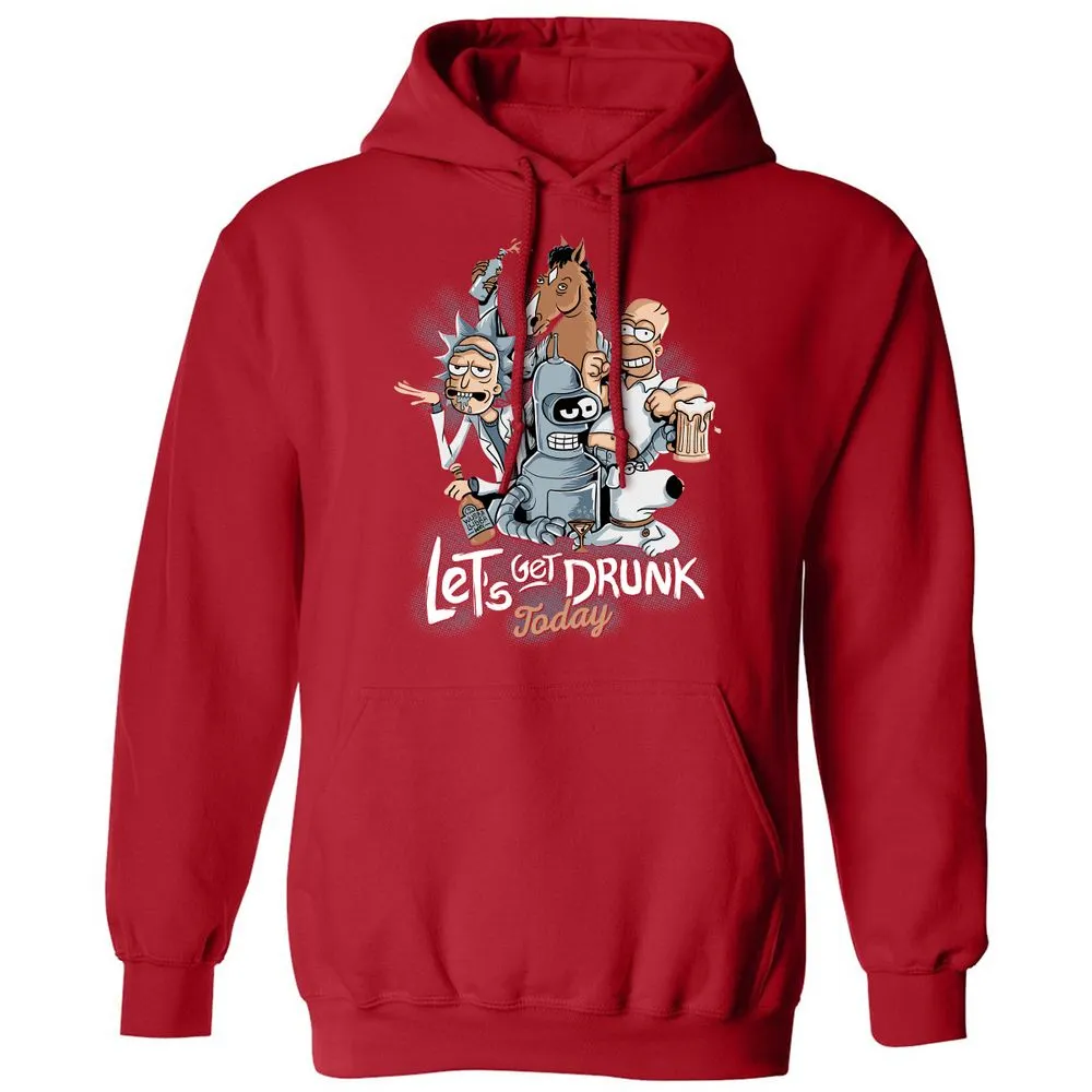 Classic Unisex Hoodie - U5AZTJKU - Red - 5