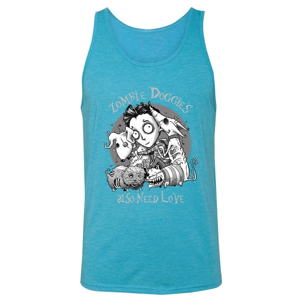 Unisex Jersey Tank - XM3QD3L9 - Aqua Triblend - 3