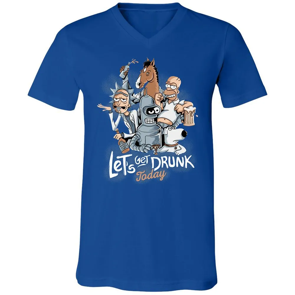 Unisex V-Neck T-Shirt - 7X55F3FL - True Royal - 4