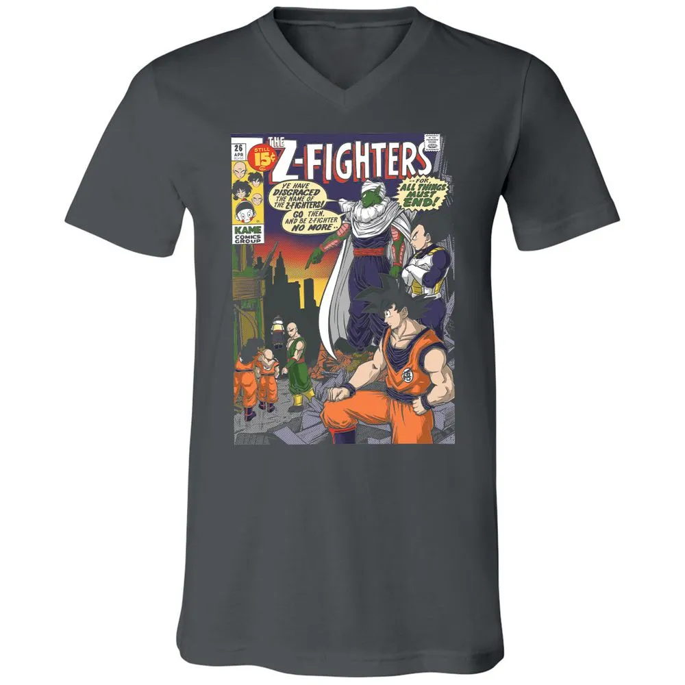 Unisex V-Neck T-Shirt - 8SUQC3H9 - Asphalt - 12