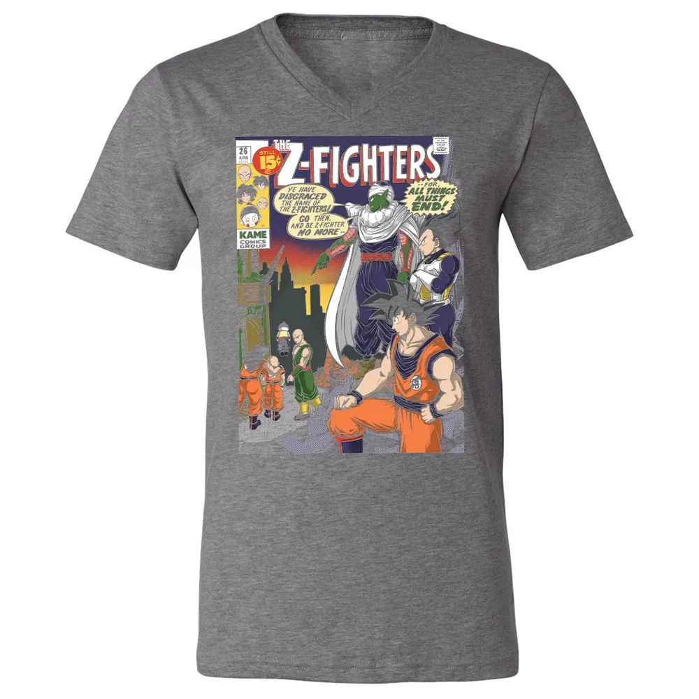 Unisex V-Neck T-Shirt - 8SUQC3H9 - Deep Heather - 13