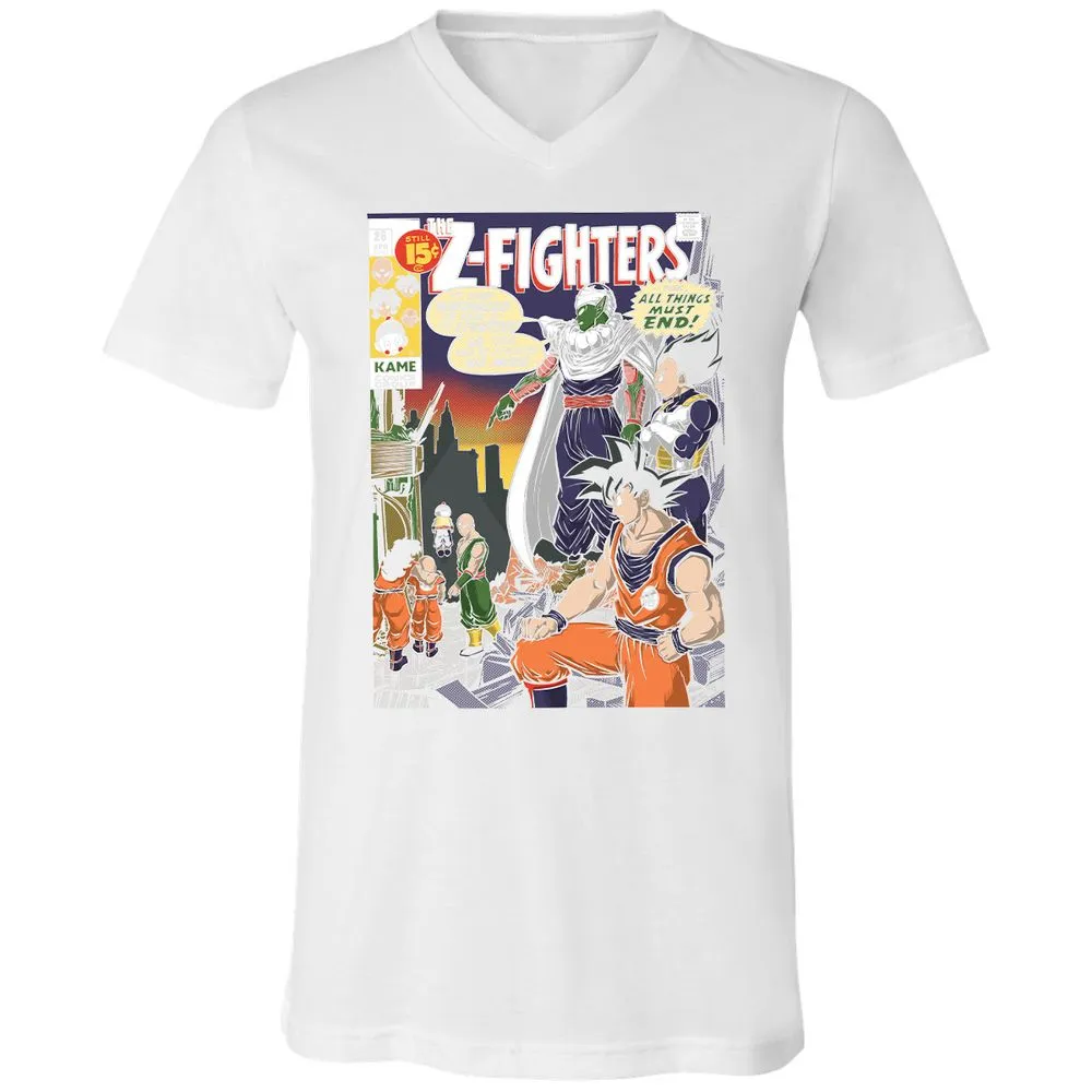 Unisex V-Neck T-Shirt - 8SUQC3H9 - White - 5