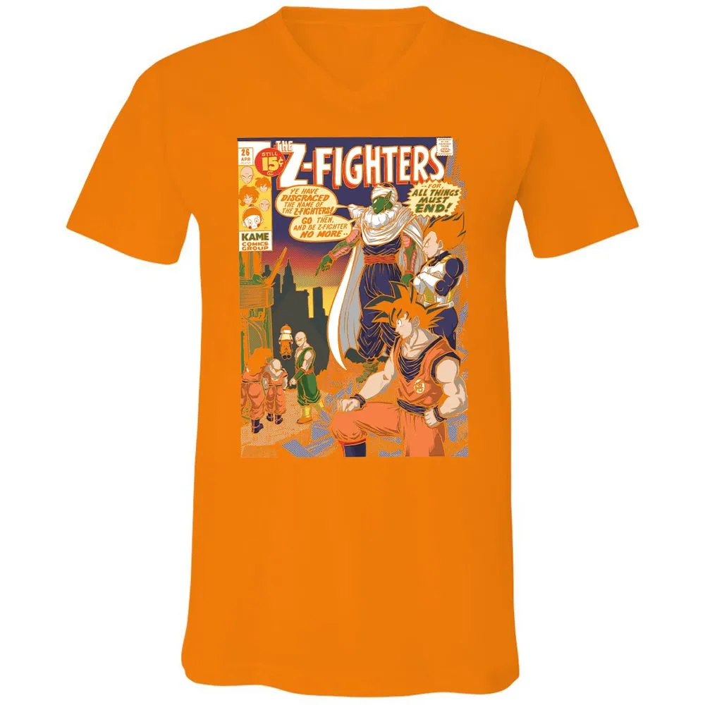 Unisex V-Neck T-Shirt - 8SUQC3H9 - Orange - 11