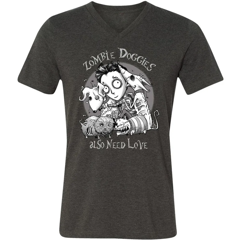 Unisex V-Neck T-Shirt - W2ARTKF4 - Dark Grey Heather - 8