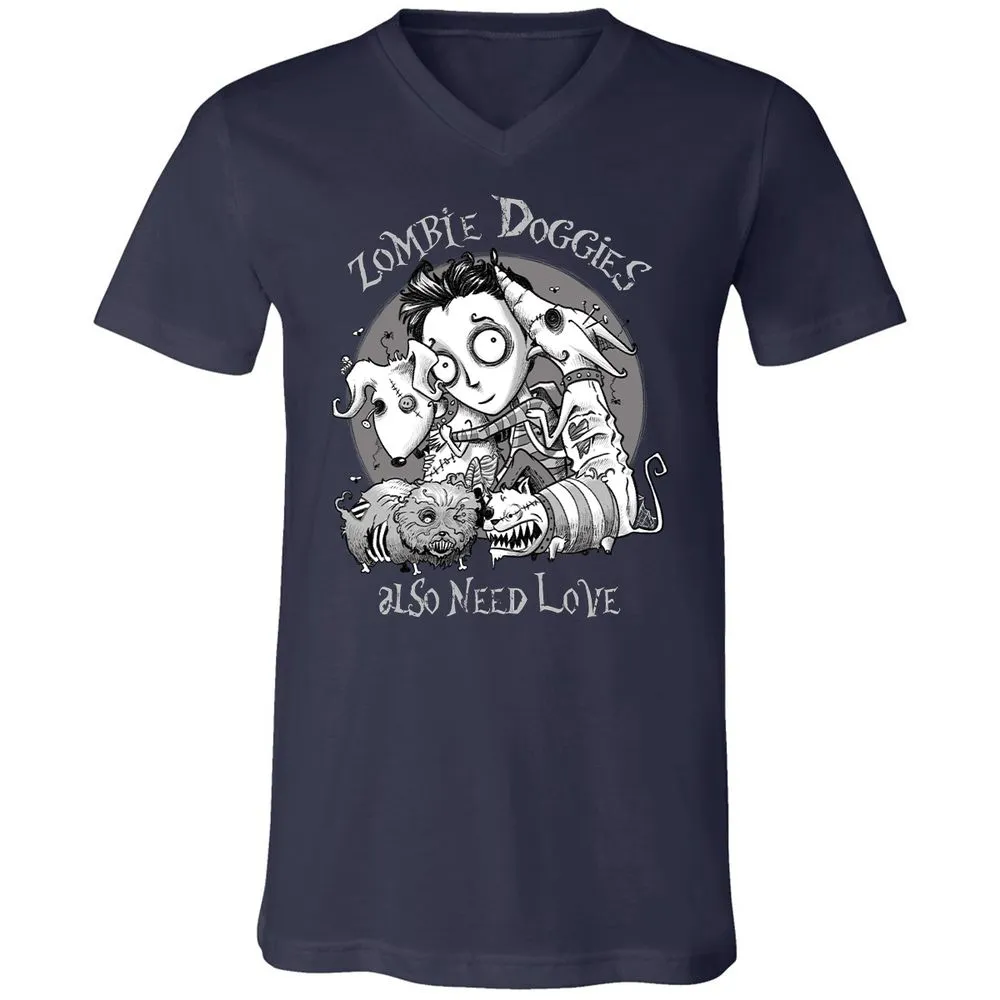Unisex V-Neck T-Shirt - W2ARTKF4 - Navy - 2