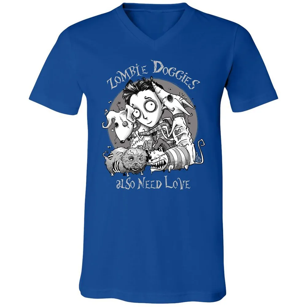 Unisex V-Neck T-Shirt - W2ARTKF4 - True Royal - 4
