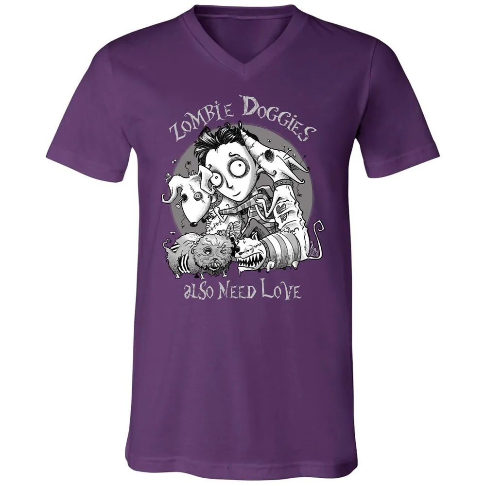 Unisex V-Neck T-Shirt - W2ARTKF4 - Team Purple - 9