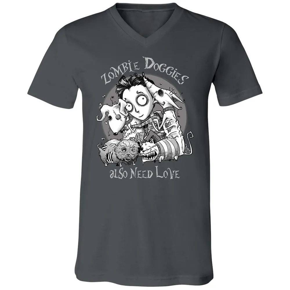Unisex V-Neck T-Shirt - W2ARTKF4 - Asphalt - 12