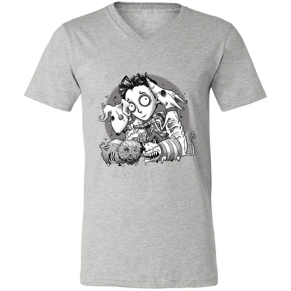 Unisex V-Neck T-Shirt - W2ARTKF4 - Athletic Heather - 7