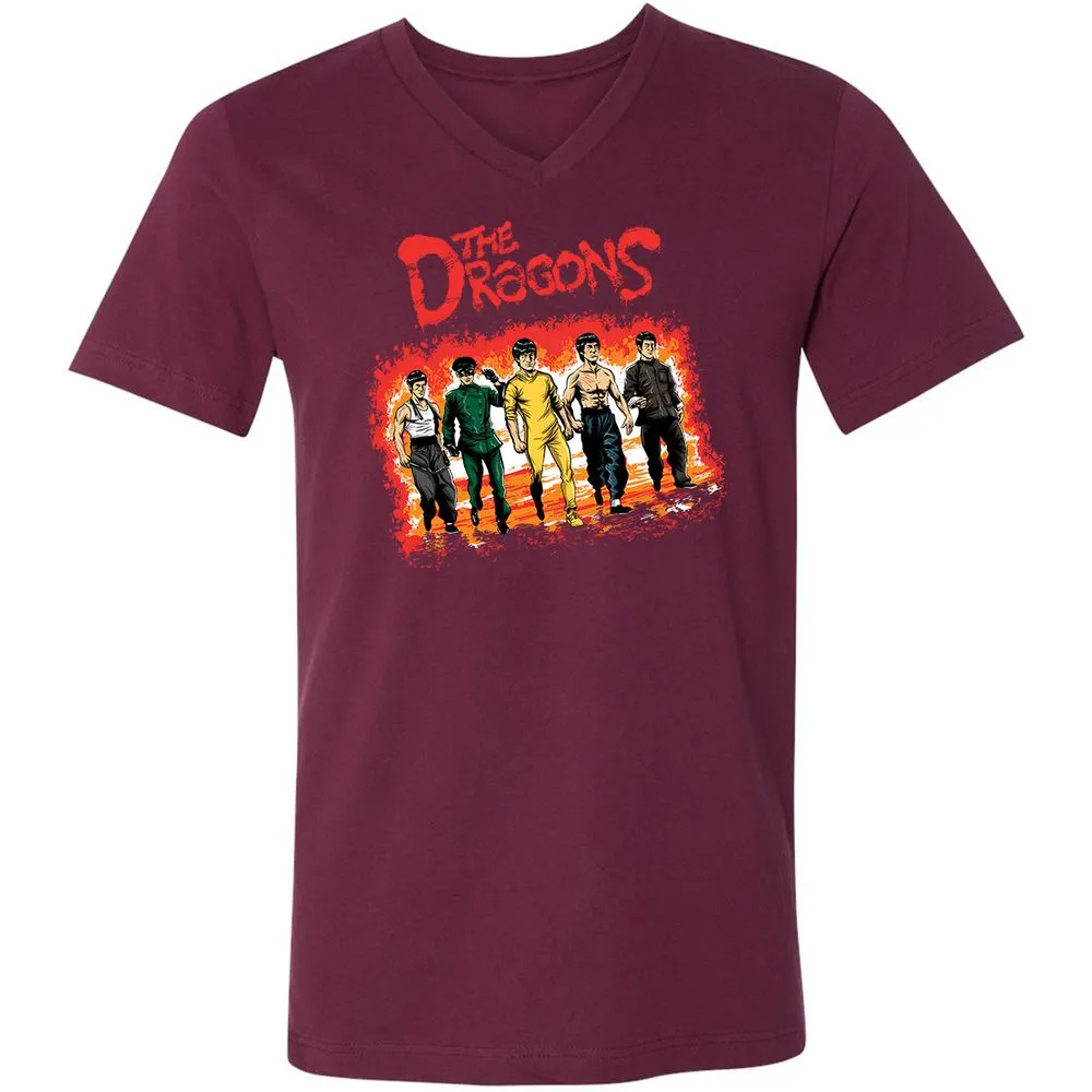 Unisex V-Neck T-Shirt - 2NK7CQP1 - Maroon - 6