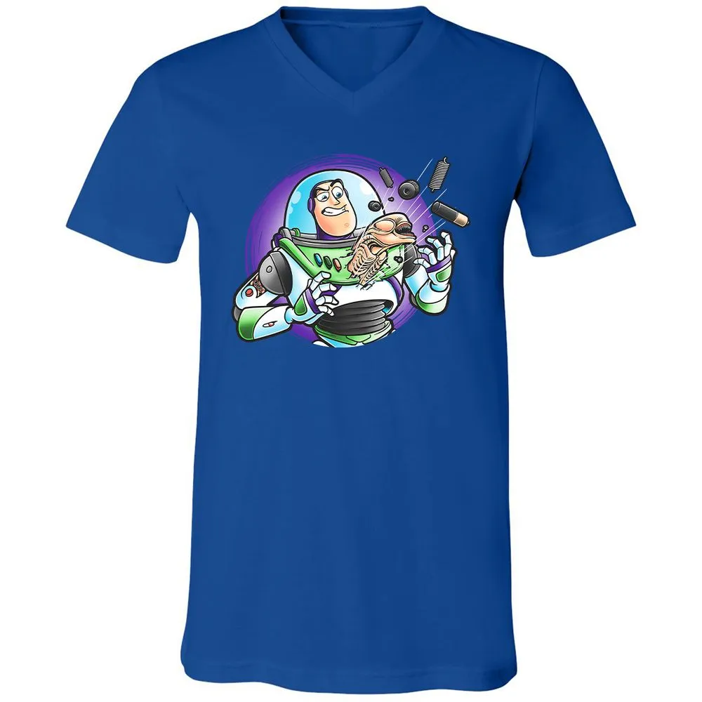 Unisex V-Neck T-Shirt - WGDGBRFN - True Royal - 4