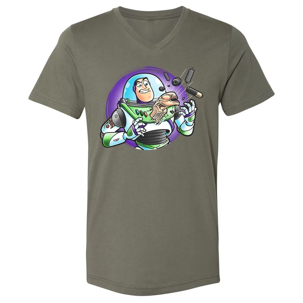 Unisex V-Neck T-Shirt - WGDGBRFN - Military Green - 10