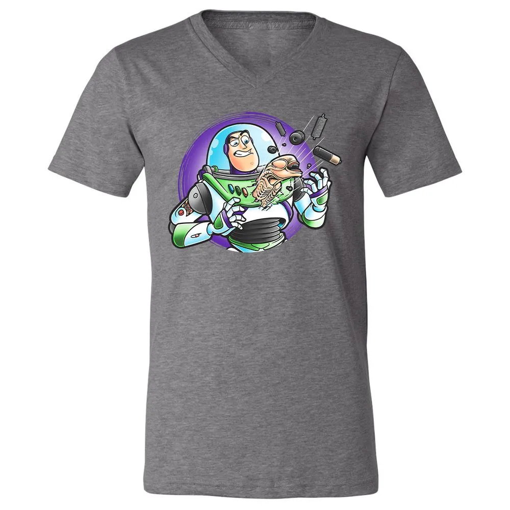 Unisex V-Neck T-Shirt - WGDGBRFN - Deep Heather - 13