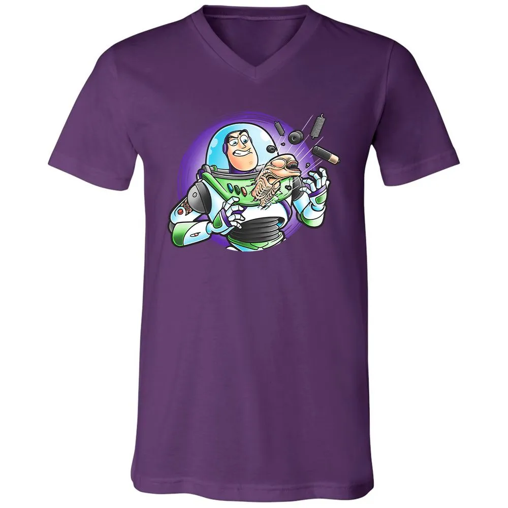 Unisex V-Neck T-Shirt - WGDGBRFN - Team Purple - 9