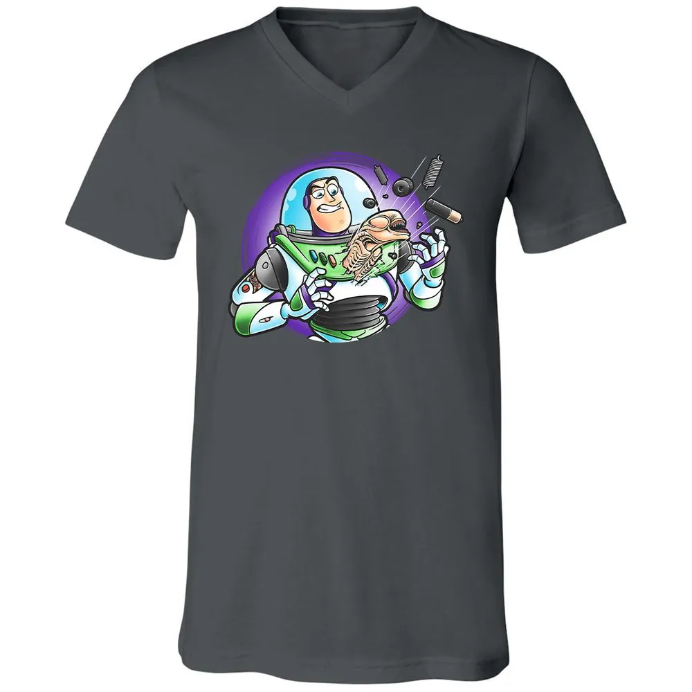 Unisex V-Neck T-Shirt - WGDGBRFN - Asphalt - 12