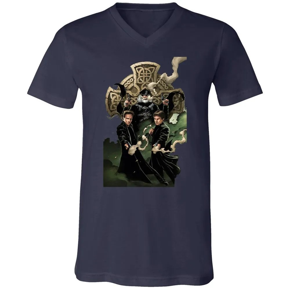 Unisex V-Neck T-Shirt - 6LBP9EX1 - Navy - 2