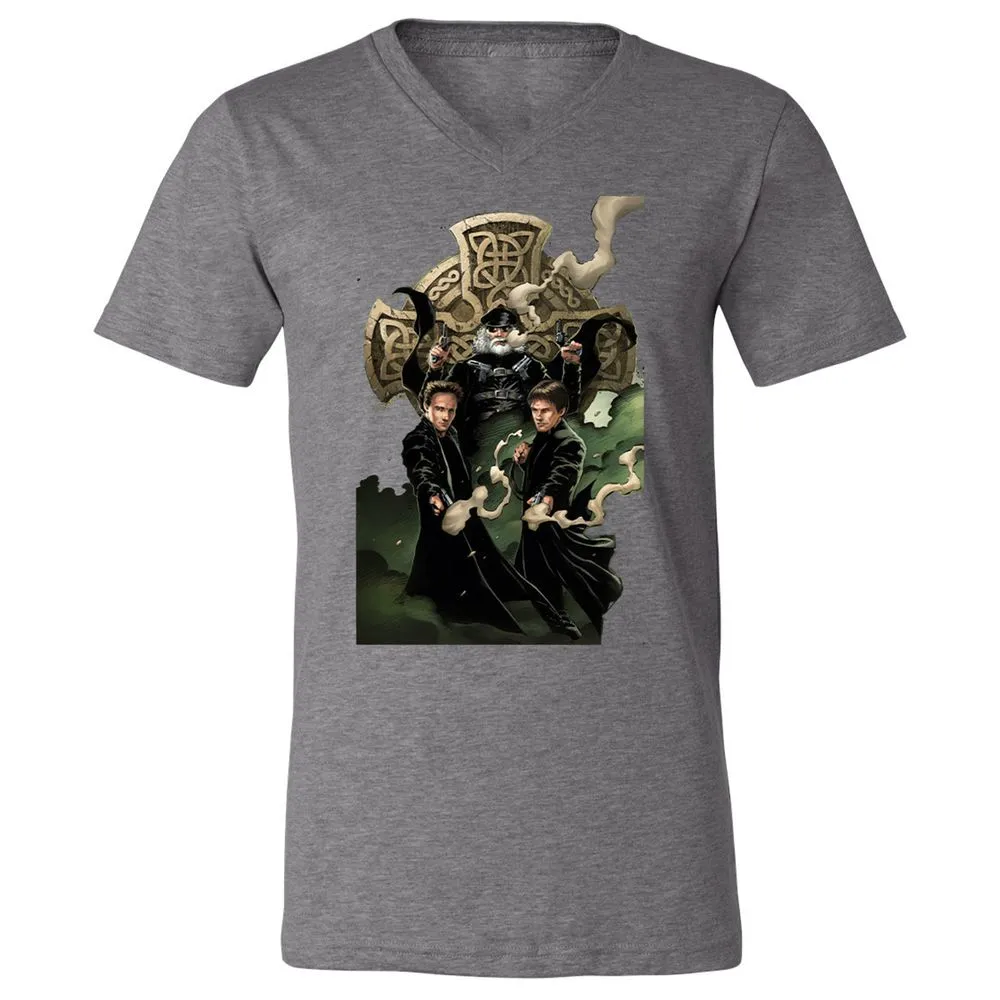 Unisex V-Neck T-Shirt - 6LBP9EX1 - Deep Heather - 13