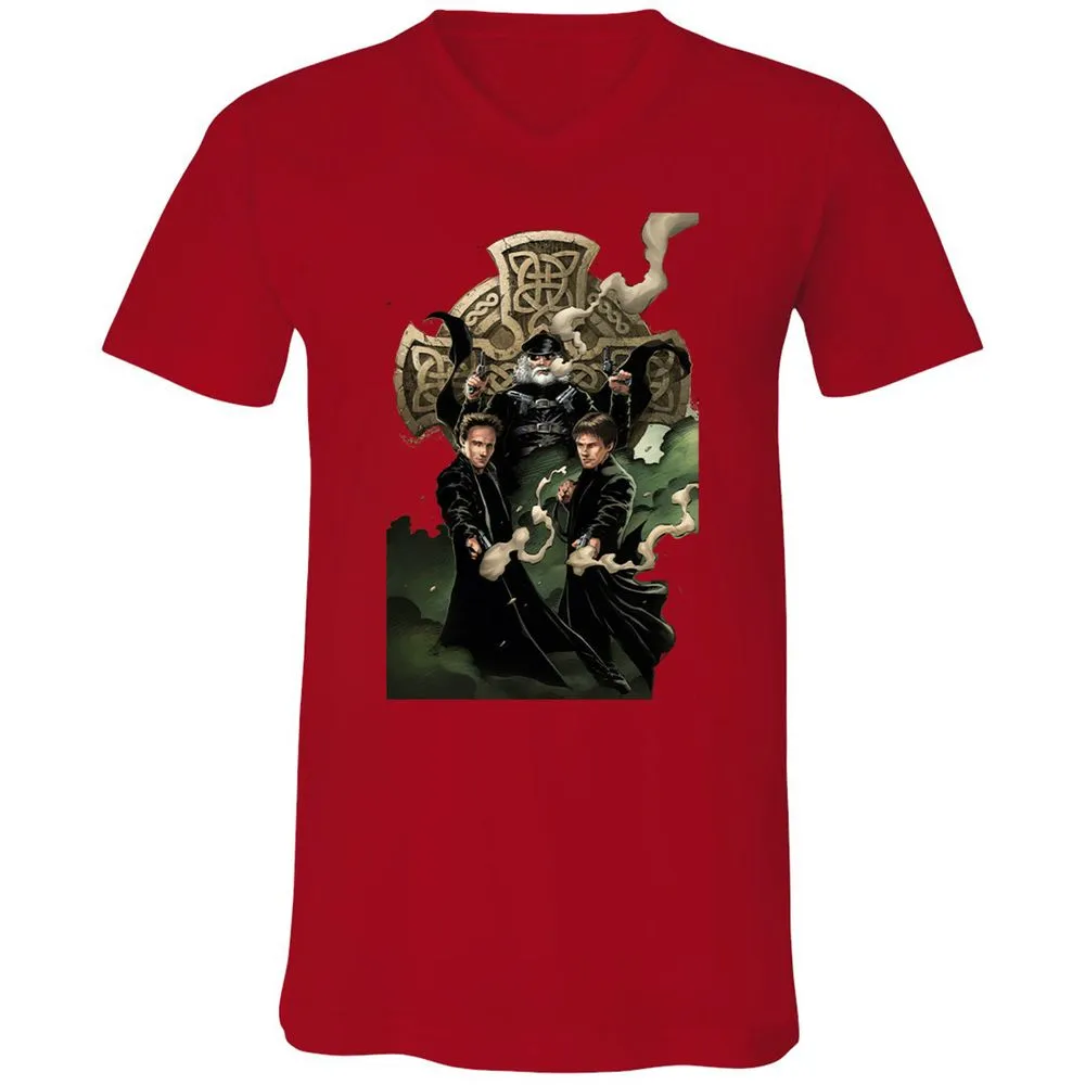 Unisex V-Neck T-Shirt - 6LBP9EX1 - Red - 3