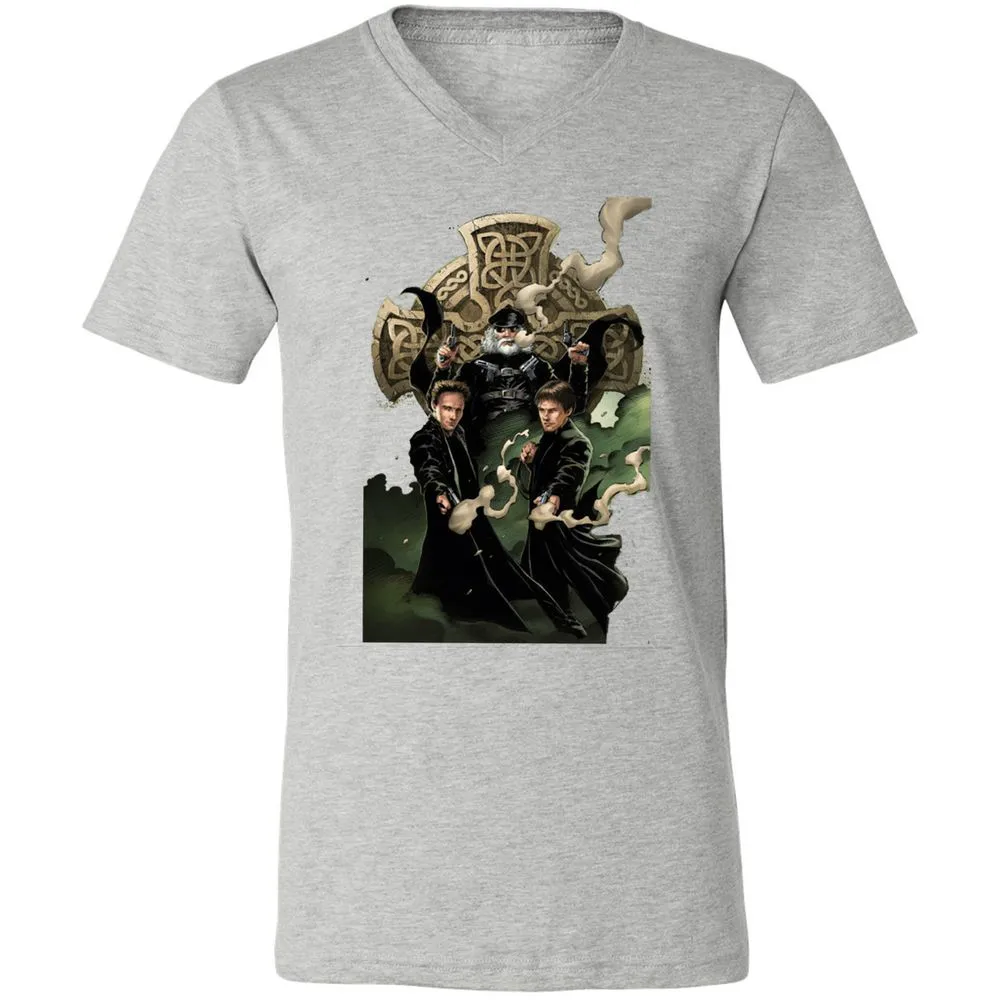 Unisex V-Neck T-Shirt - 6LBP9EX1 - Athletic Heather - 7