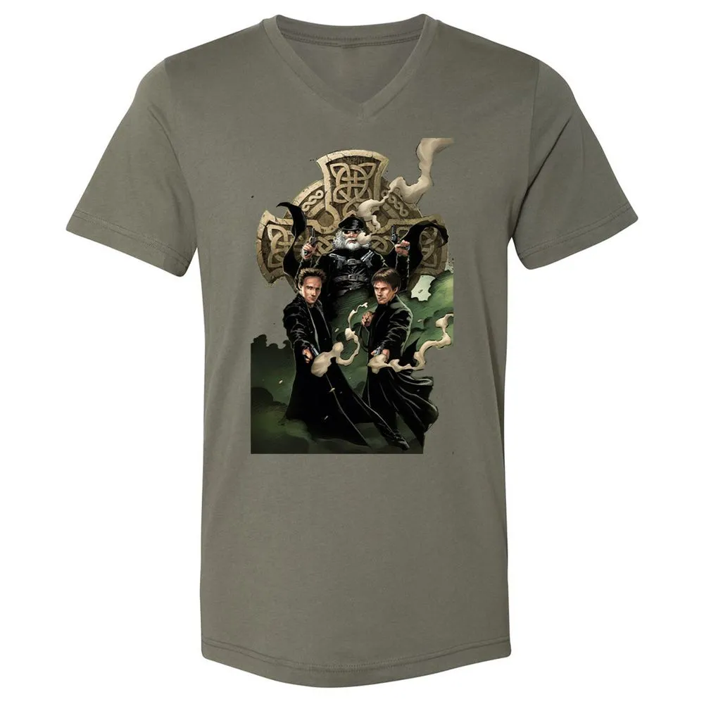 Unisex V-Neck T-Shirt - 6LBP9EX1 - Military Green - 10